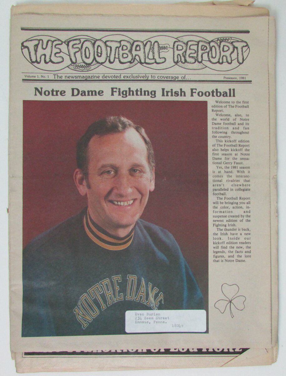 Lot of 3 1981 Notre Dame The Football Report &College Football Weekly 149432