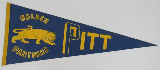 Vintage Pitt Golden Panthers Football Wool Felt Pennant  30" 130208