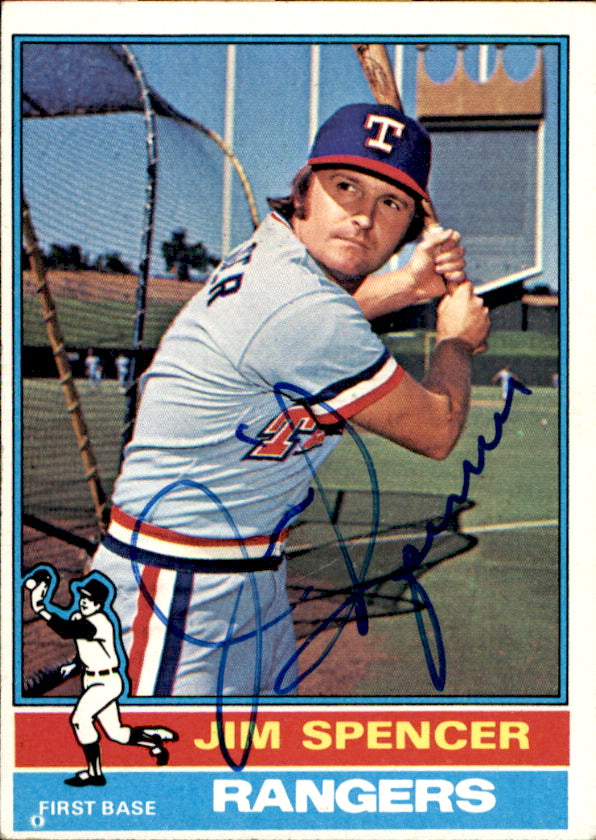 Jim Spencer Autographed 1976 TOPPS Card #83 Texas Rangers 183485