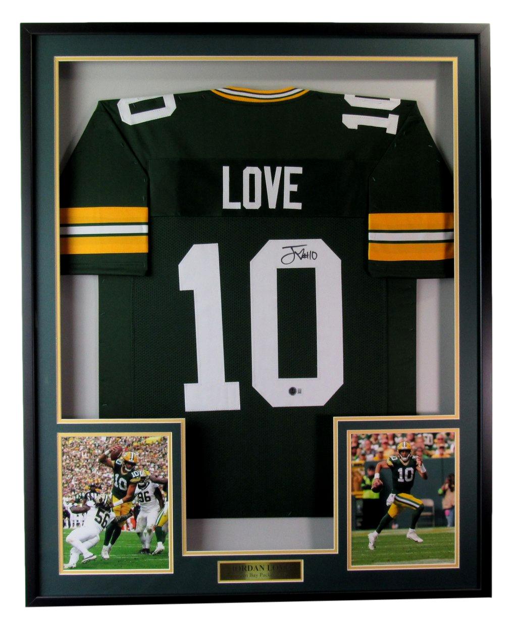 Jordan Love Signed/Autographed Packers Football Jersey Framed Beckett 192413