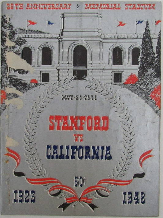 1948 Stanford vs. California College Football Game Souvenir Program 163168