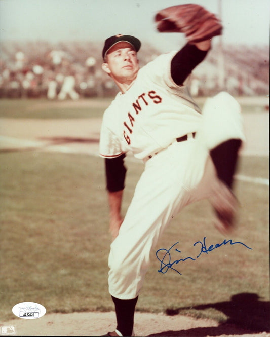 Jim Hearn Autographed 8x10 Photo New York Giants JSA 177871
