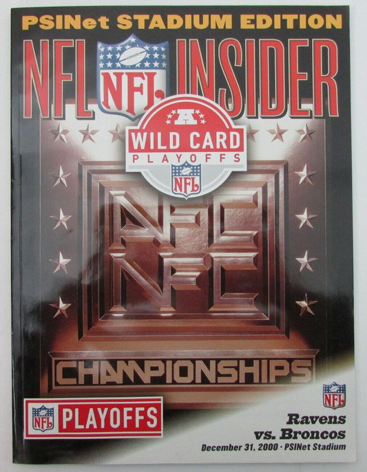 2000 Denver Broncos vs. Baltimore Ravens 12/31/00  Playoff Program 157041