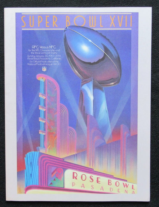 Super Bowl XVII Game Program 1983 Washington Redskins vs. Miami Dolphins 181339