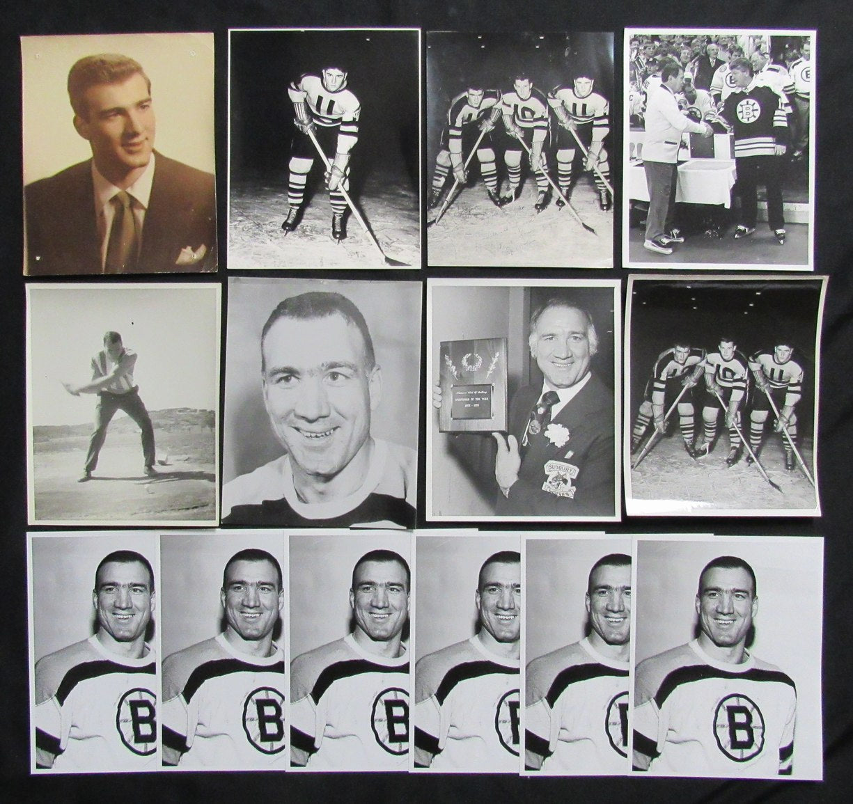 Lot of 31 Vintage Boston Bruins B/W Team and Individual 8x10 Photos 181811