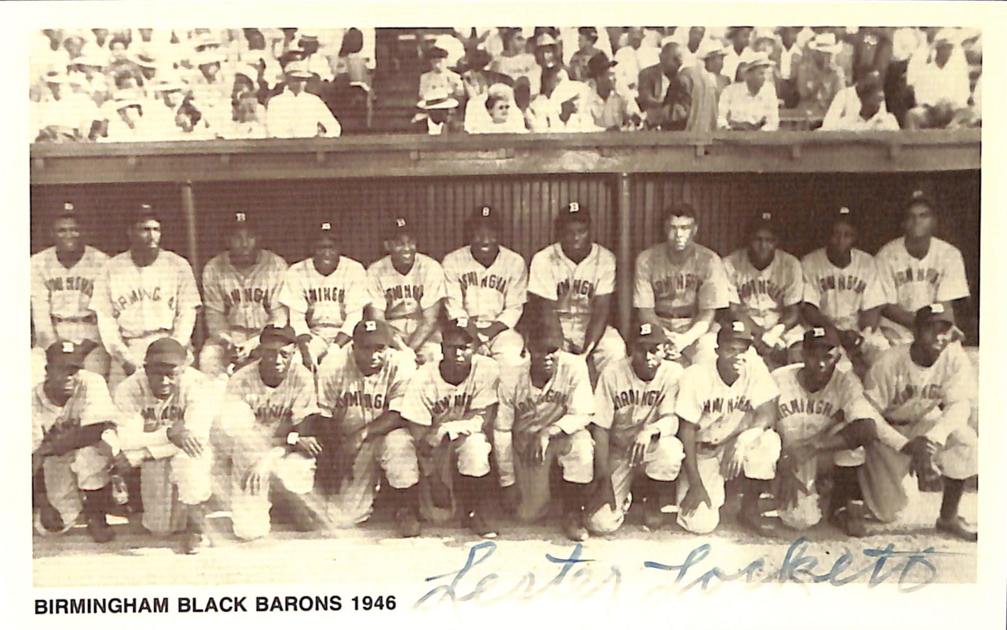 Lester Lockett Signed Negro League - Black Barons 1991 Retort Post Card 181282