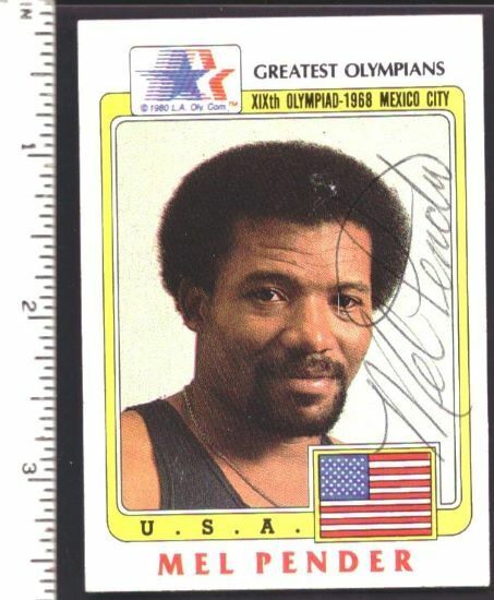 Mel Pender Signed 1983 Topps Greatest Olympians Trading Card #65 151881