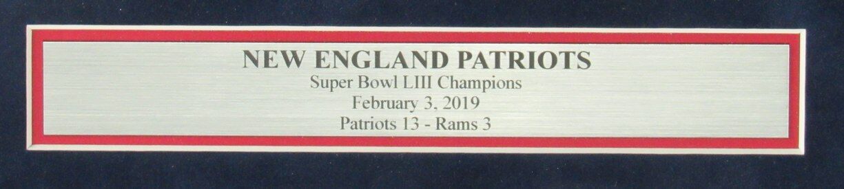 New England Patriots Super Bowl LIII Champs Ticket & Photo Collage Framed 167414