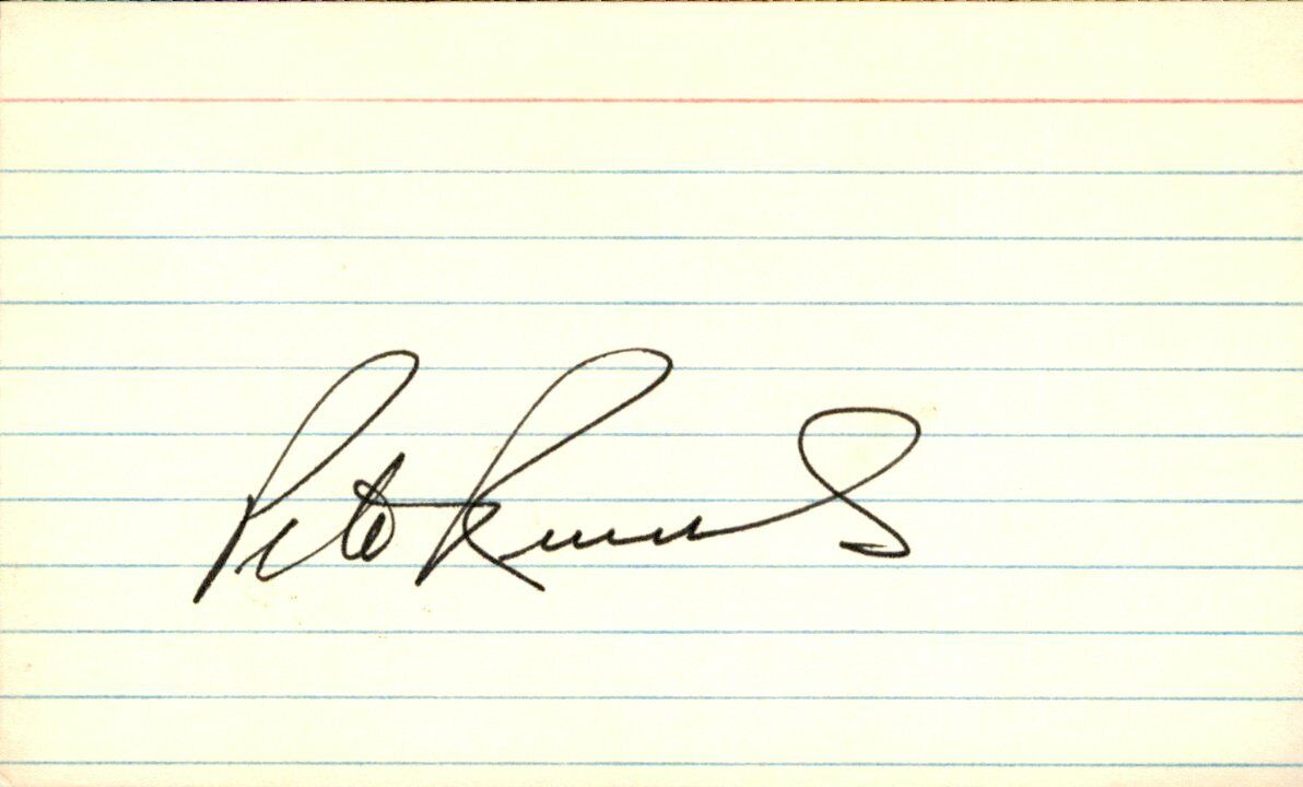 Pete Runnels Boston Red Sox d.1991 Signed/Autographed 3x5 Index Card 162564