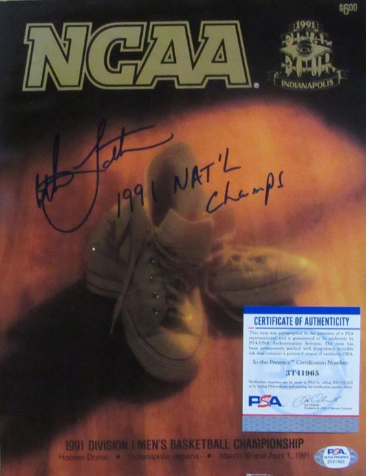 Christian Laettner Signed DUKE 1991 NCAA Final Four Champ Program PSA/DNA