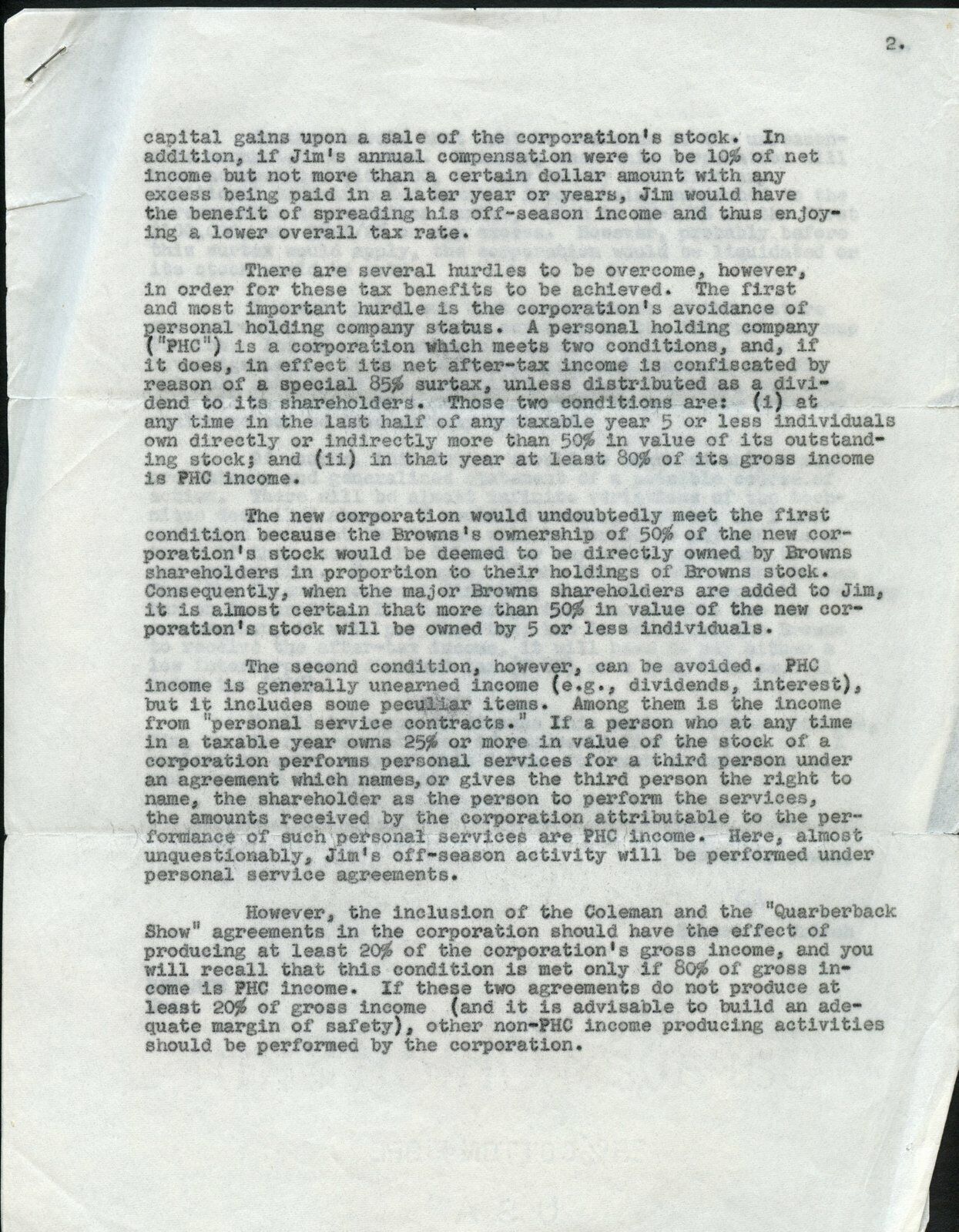 November 11, 1963 letter to Art Modell Re: Jim Brown off season interests 144998