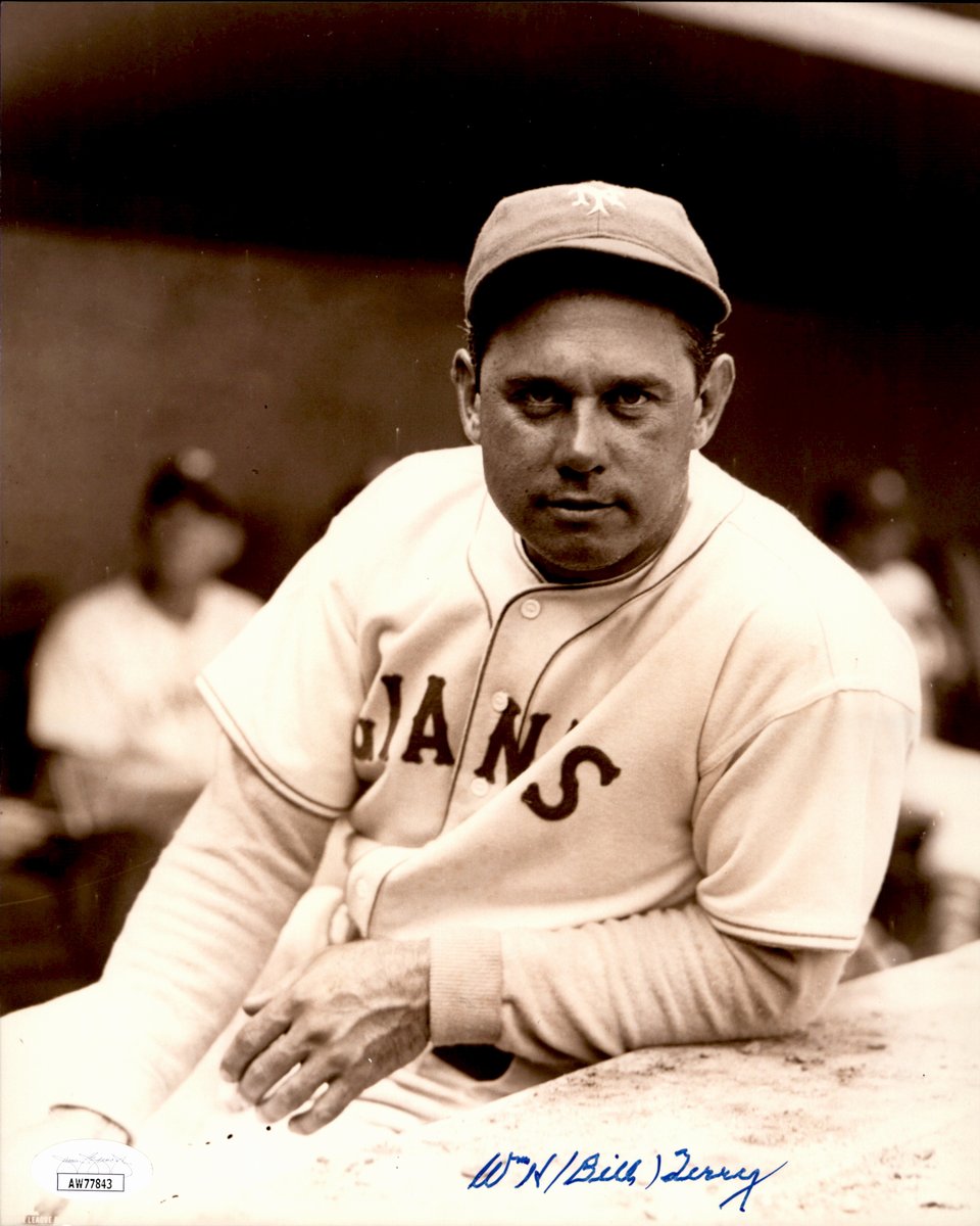 Bill Terry HOF Signed/Autographed 8x10 Photo New York Giants JSA 191101