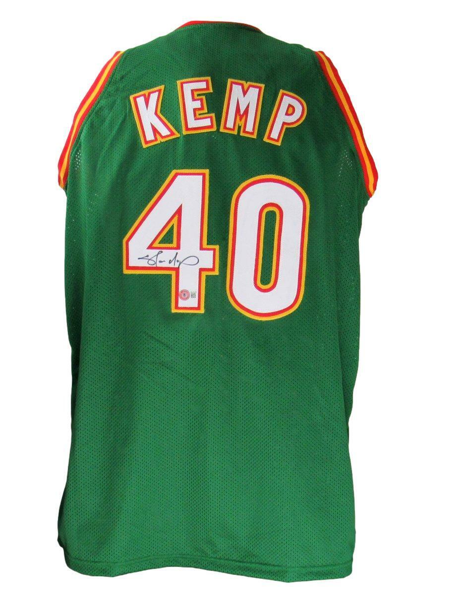 Shawn Kemp Signed/Auto Seattle Supersonics Basketball Jersey Beckett 167278