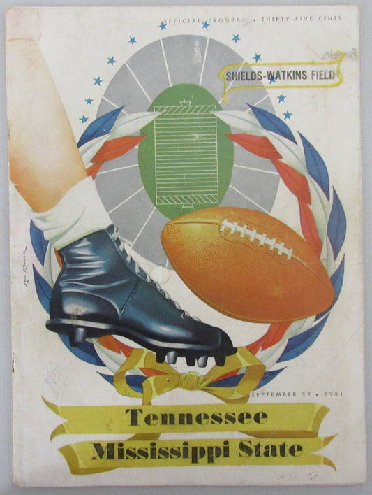 1951 Tennessee vs. Mississippi College Football Program Signed by (36) 192267