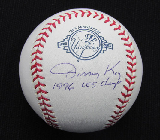 Jimmy Key Signed/Auto Yankees 100th OML Baseball MAB Inscr 187041