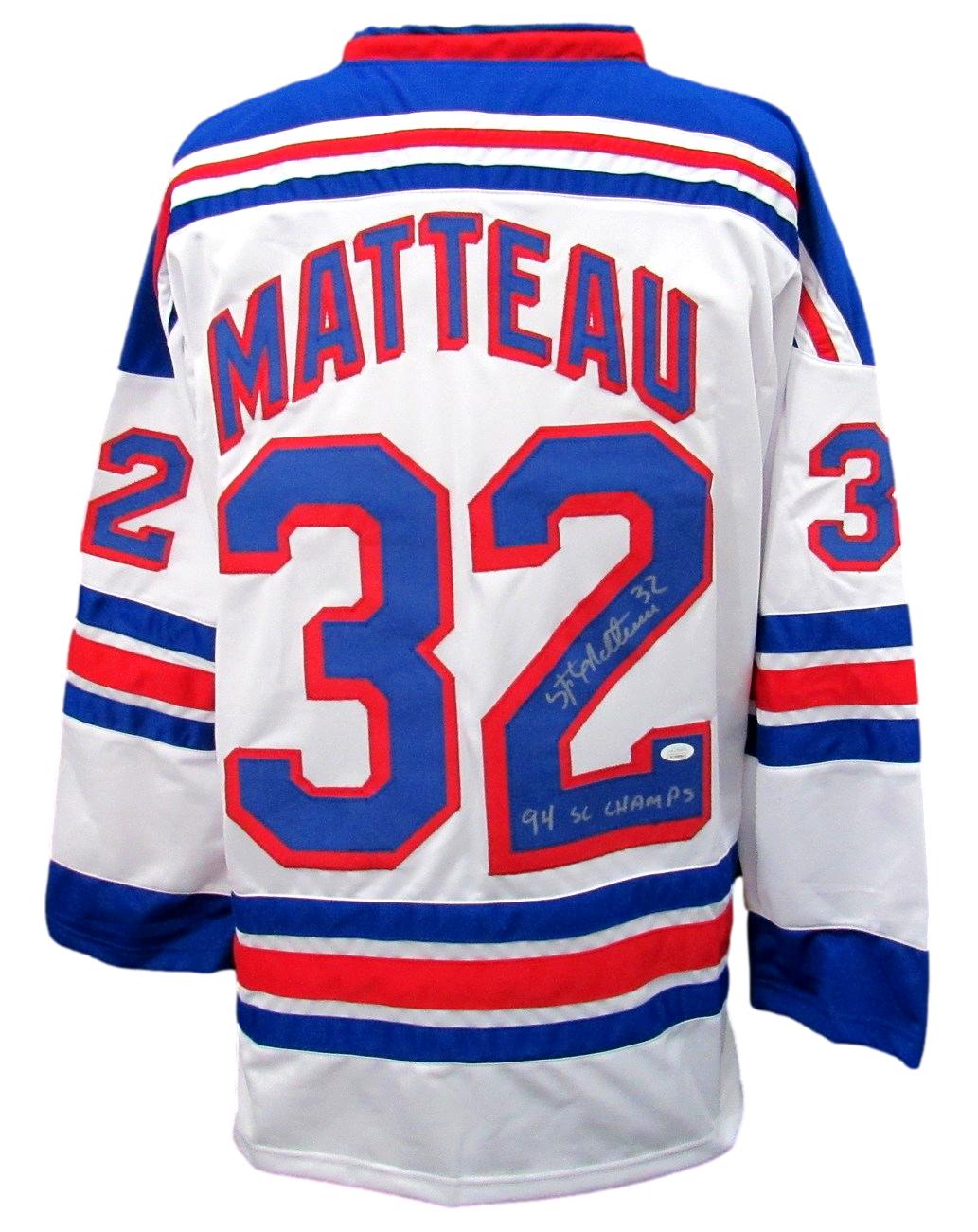 Stephane Matteau Signed New York Rangers Custom Hockey Jersey JSA 162330