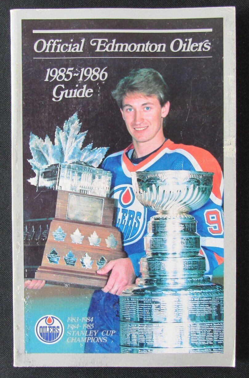 1985-86 Edmonton Oilers Media Guide wayne gretzky