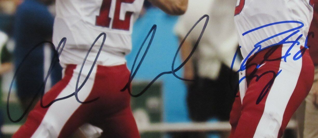 Peyton Manning HOF/Andrew Luck Dual-Autographed   11x14 Photo JSA
