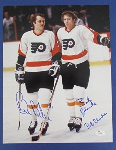 Bill Barber Bobby Clarke Philadelphia Flyers Signed 11x14 Photo JSA 132281