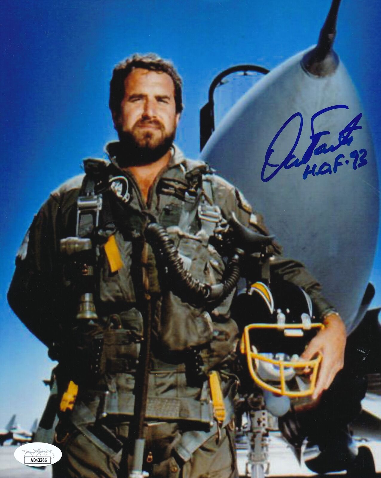 Dan Fouts HOF Autographed/Inscribed "HOF 93" 8x10 Photo TOP GUN Chargers JSA