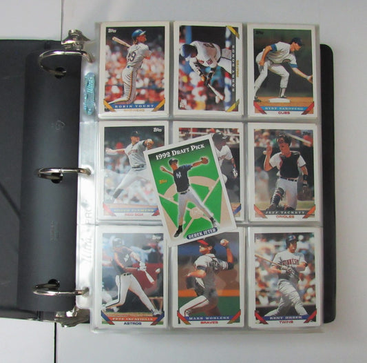 1993 Topps Complete Baseball Set (825) In Binder w/Pages Derek Jeter RC 192009