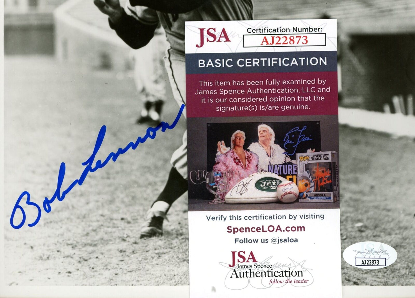 Don Lennon Autographed 8x10 Photo New York Giants JSA 177874