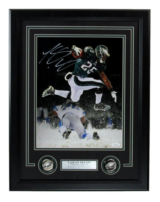 LeSean McCoy Autographed 11x14 Photo Philadelphia Eagles Framed JSA