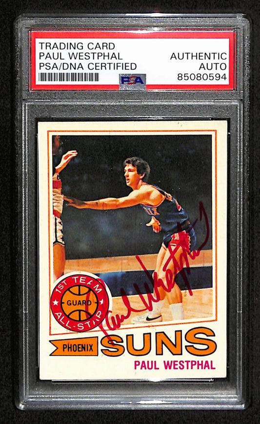 1977/78 TOPPS #10 Paul Westphal Auto/Signed Card PSA/DNA 185487