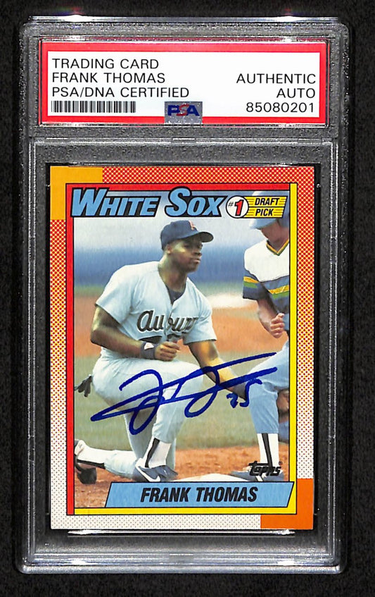 Frank Thomas HOF Signed 1990 Topps Rookie Card #414 White Sox PSA/DNA 184461