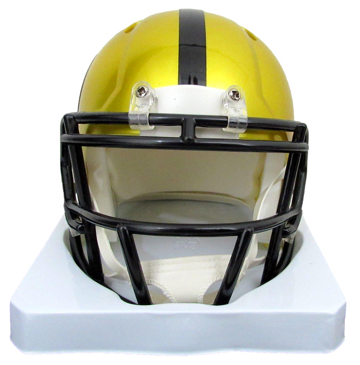 Jack Ham HOF Signed/Inscr Gold Flash Mini Helmet Steelers Becket Witness 192374