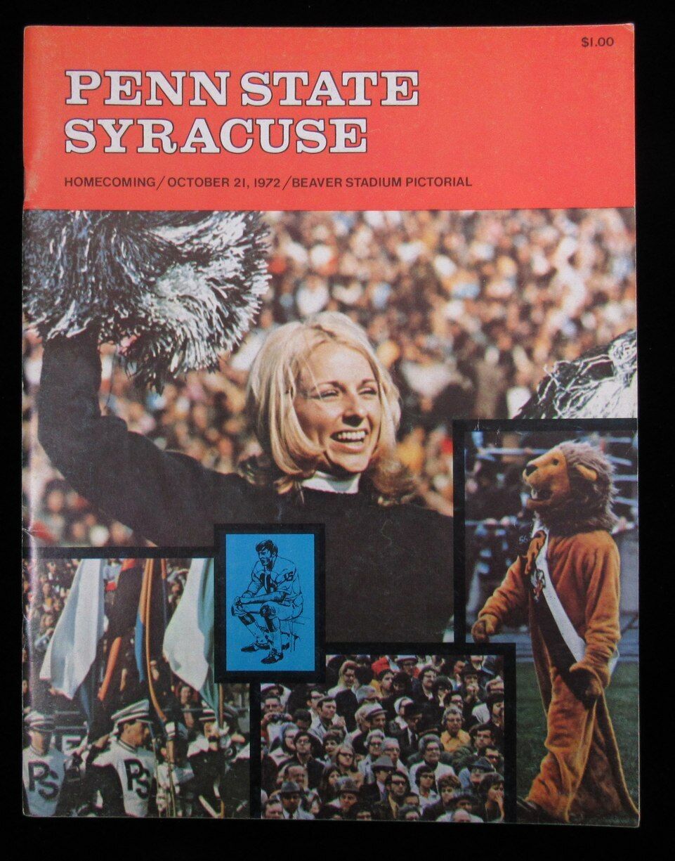 1972 Homecoming Penn State vs. Syracuse College Football Game Program