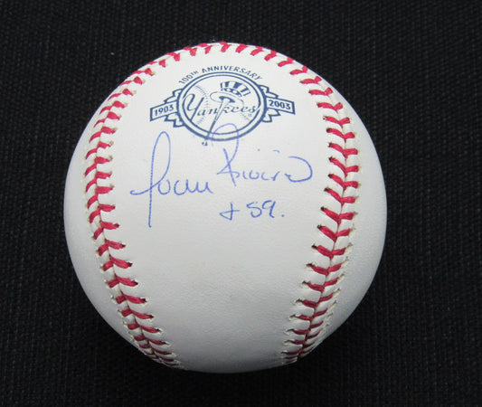 Juan Rivera Signed/Auto Yankees 100th OML Baseball JSA  186727