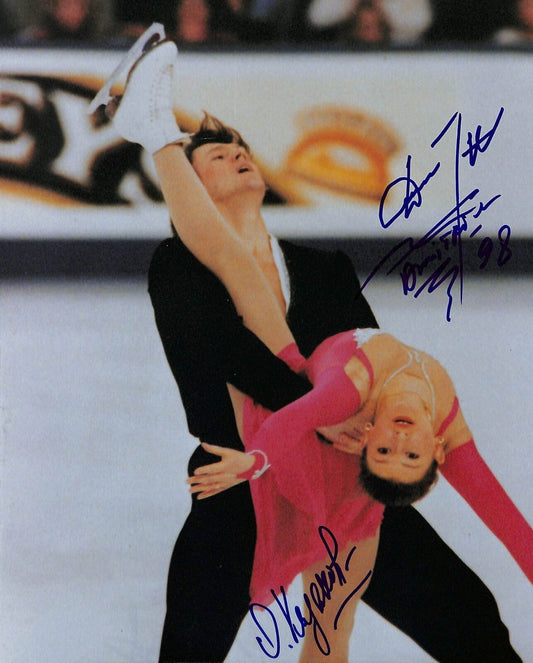 Kazakova and Dmitriev  1998 Olympic Gold Medalists Signed 8x10 Photo 180434