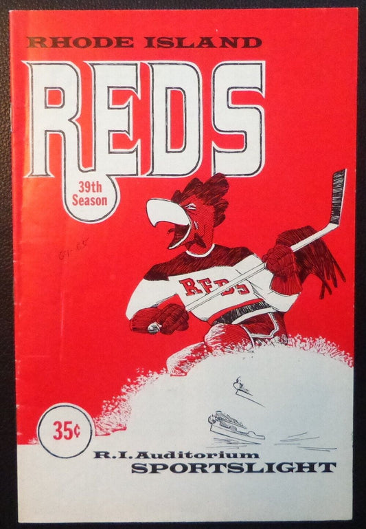 Vintage 1964-65 Rhode Island Reds Official ScoreCard Program Minor League Hockey