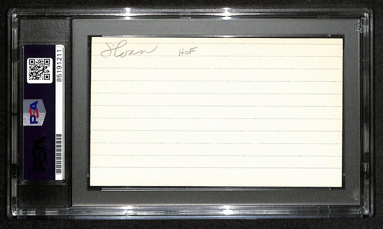 Jerry Sloan HOF Signed/Auto 3x5 Index Card Utah Jazz PSA/DNA 188560