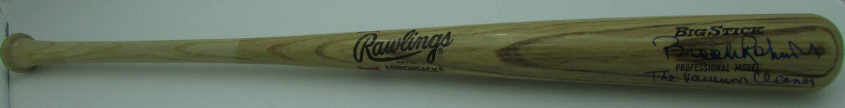 Brooks Robinson Orioles Signed Baseball Bat insc "The Vacuum Cleaner" JSA 144302