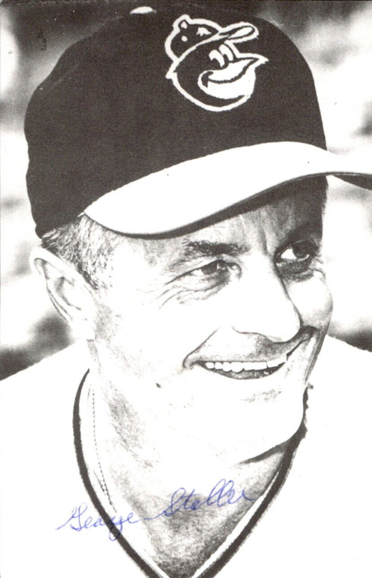 George Staller Orioles d. 1992 Signed/Autographed 3x5  Photo 179228