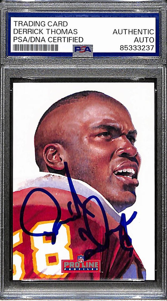 Derrick Thomas HOF Signed/Auto 1992 Pro Line Card #5/9 Chiefs PSA/DNA 187965