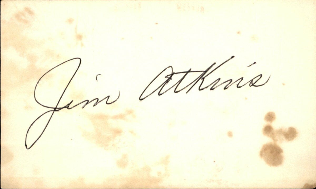 James Atkins Boston Red Sox d.2009 Signed/Autographed 3x5 Index Card 162716