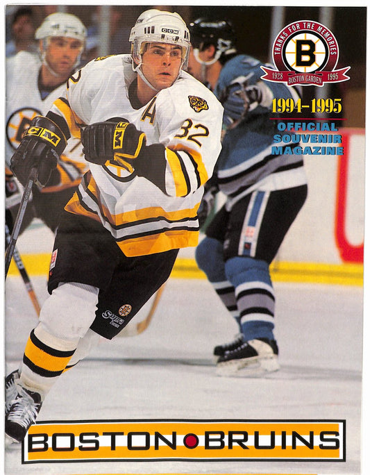 May 1st, 1995 Boston Bruins vs. Ottawa Senators  Program + Ticket Stub  181767