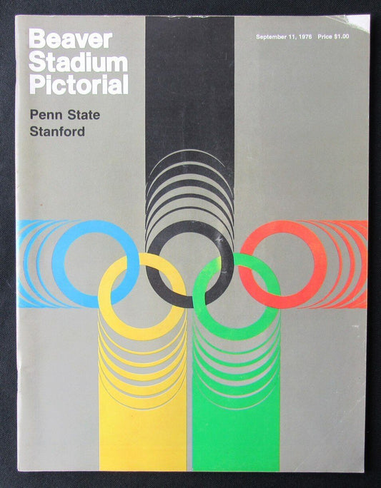 1976 Penn State vs. Stanford College Football Game Program 09/11