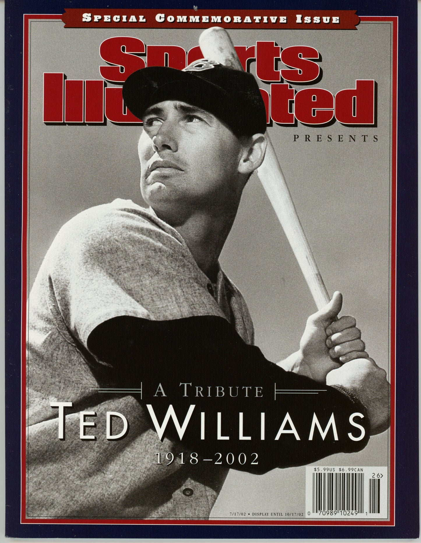 2002 Ted Williams Red Sox Sports Illustrated Commemorative Issue NO LABEL 182362