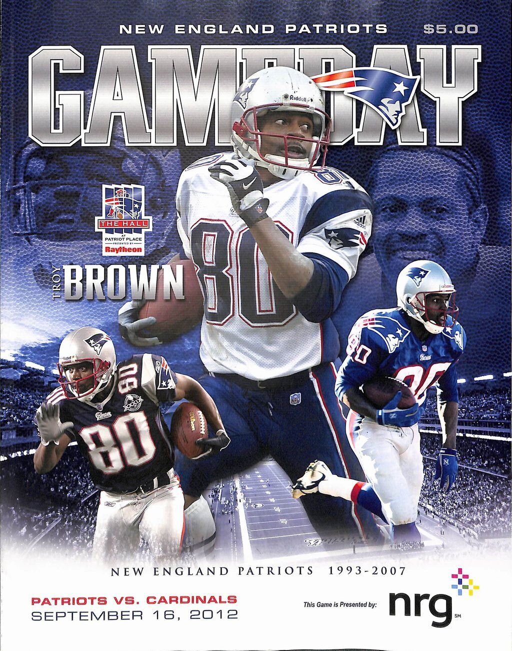 2012 9/16 Patriots vs. Cardinals Football NFL Game Program Tom Brady 179017