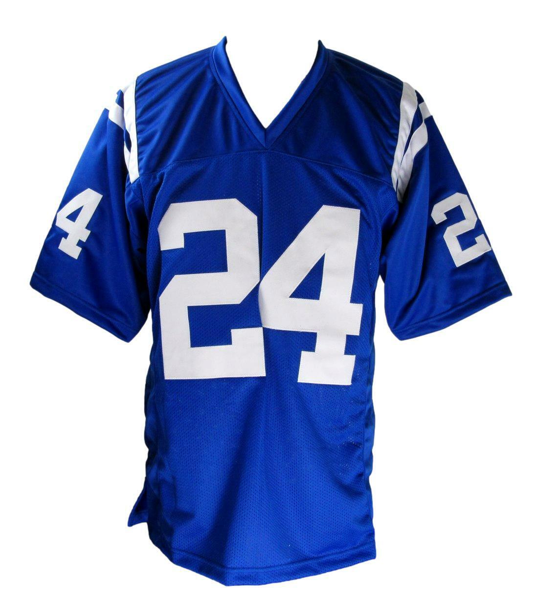 Lenny Moore HOF Autographed Baltimore Colts Custom Football Jersey  JSA