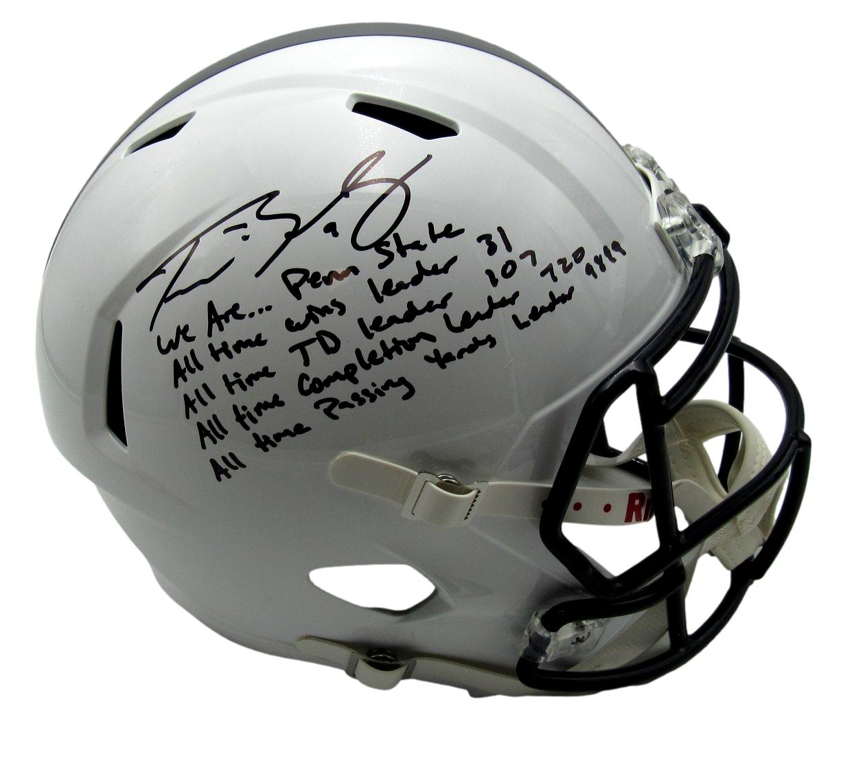 Trace McSorley Signed/Ins Full Size Speed Replica Football Helmet PSU JSA 190345