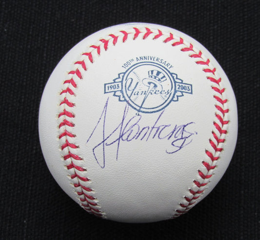 Jose  Contreras Signed/Auto Yankees 100th OML Baseball JSA 186632