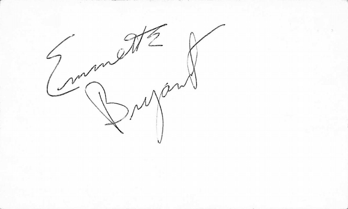 Emmette Bryant Boston Celtics Signed/Autographed 3x5 Index Card  189466