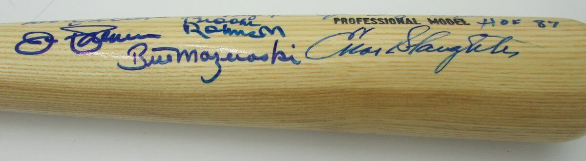 9 HOF Hall of Fame Players Signed Adirondack Baseball Bat Hunt  Holo 140946