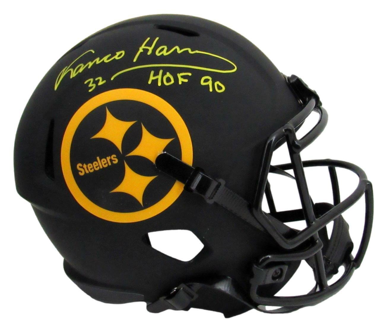 Franco Harris Signed/Insc Steelers Full Size Eclipse Replica Helmet BAS 165191