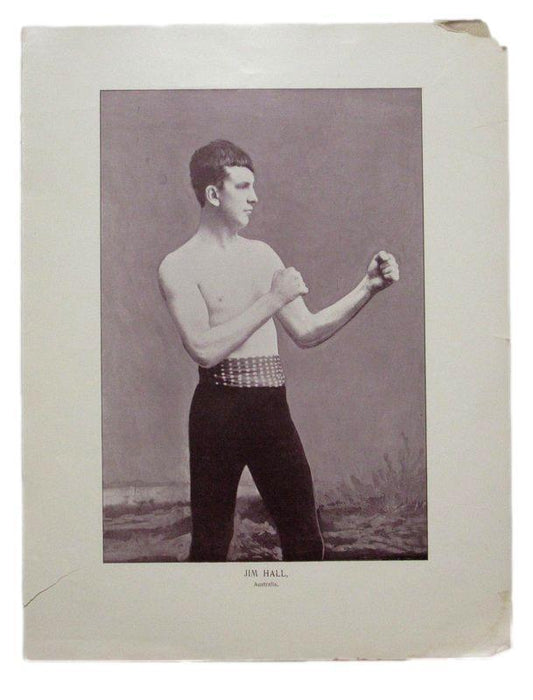 Jim Hall Boxer 1895 Boxing Gladiators 11x15 Supplement Poster.